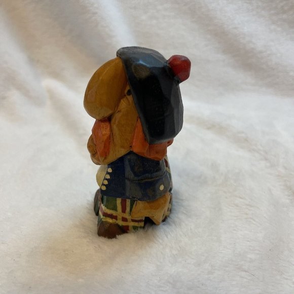 RARE Vintage Donald Corr Carved Scottish Figure Painted Primitive Folk Art 3.5” - Picture 6 of 8